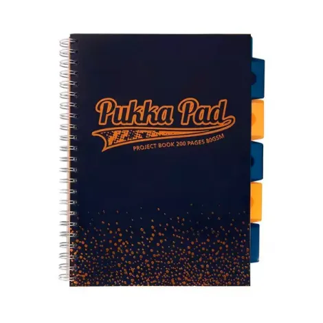 Kołozeszyt Pukka Pad Project Book Blush A4/100/80g kratka, granatowy - 2